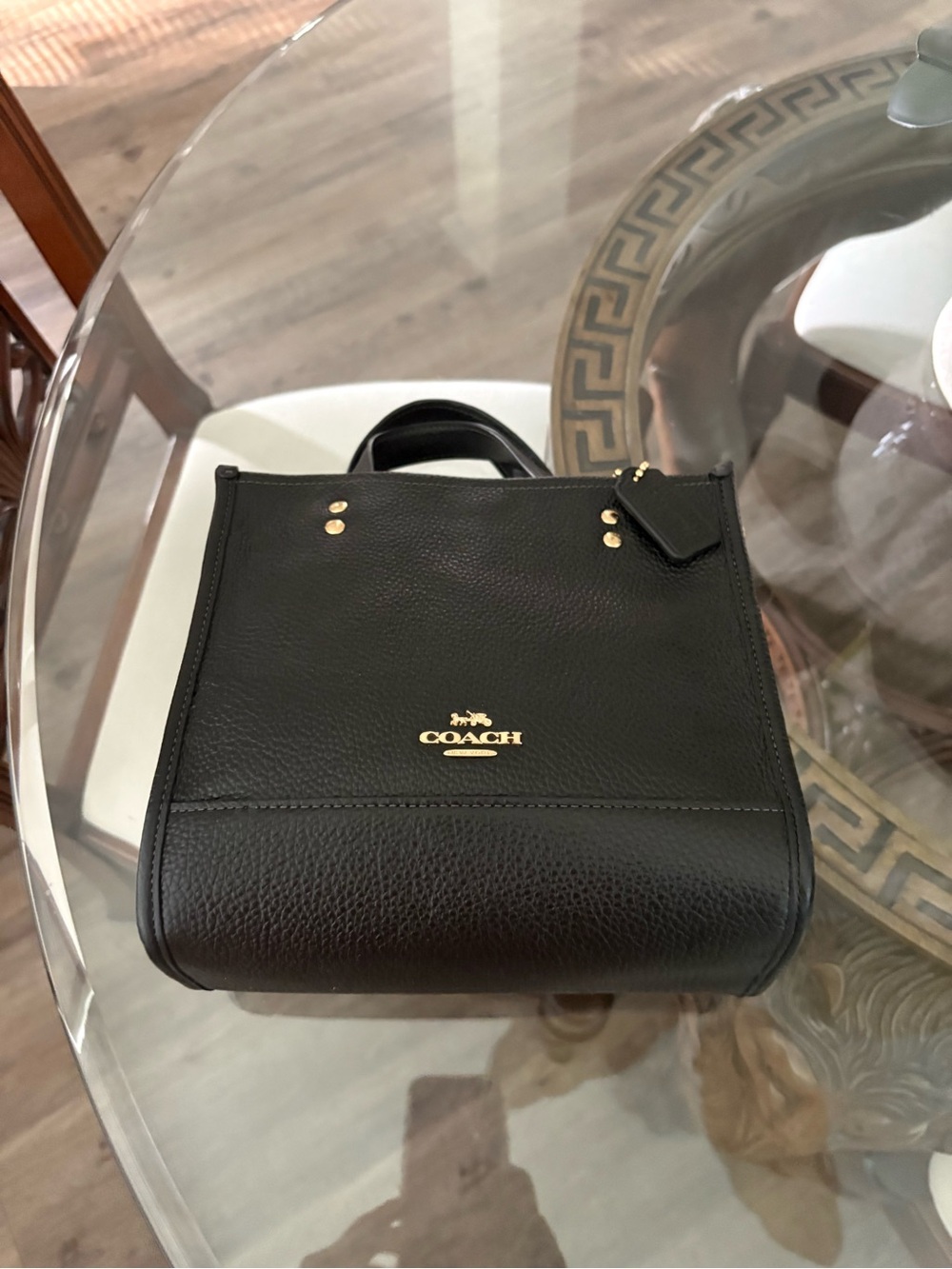 🖤🖤COACH DEMSEY TOTE 22 IN BLACK PEBBLED LEATHER!🖤🖤C0971 - Picture 5 of 9